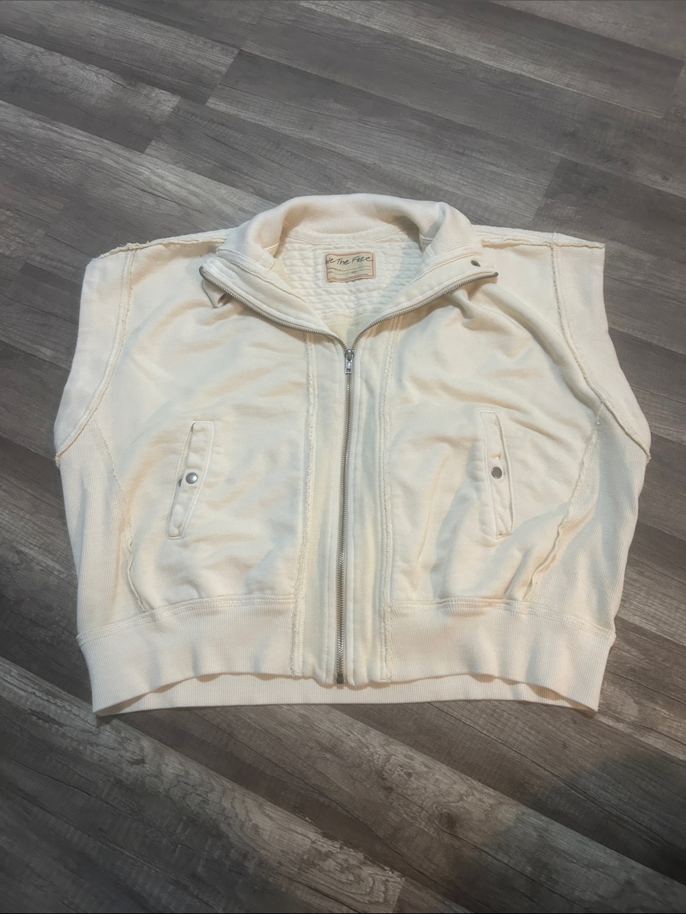 We The Free Free People Women’s Zip Up Sleeveless Jacket Size XL